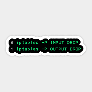 iptables drop input and output Sticker